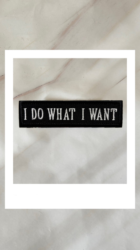 Informační nášivka na postroj I DO WHAT I WANT