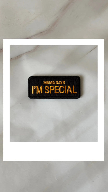 Informační nášivka na postroj MAMA SAYS IAM SPECIAL