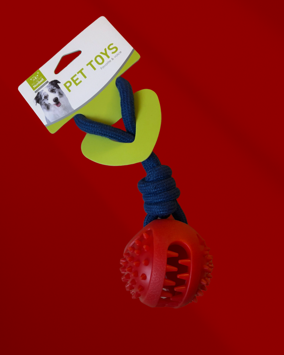 Přetahovací hračka gumový míček na laně